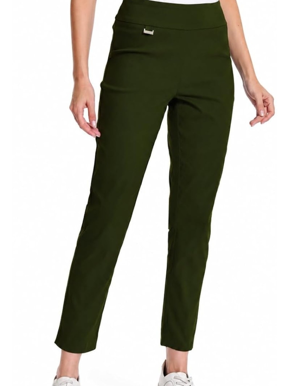 Jenna Rose Olive Green Pull-On Pants